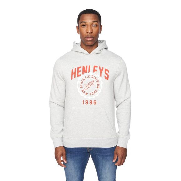 Henleys Mens Tipton Hoodie / Grey Marl